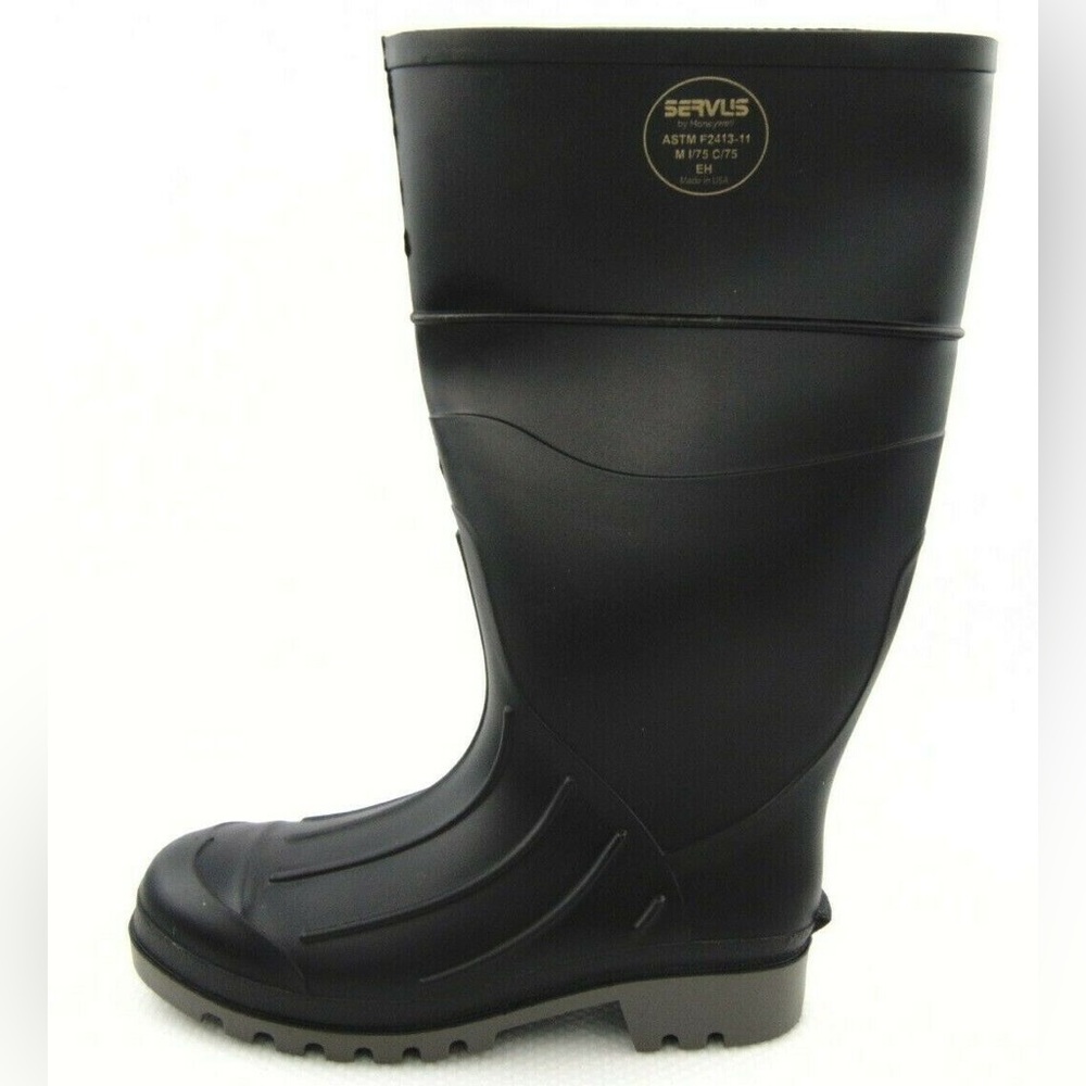 SERVUS by Honeywell ASTM F2413-11 Men’s Black Waterproof Steel Toe Boots Size 10